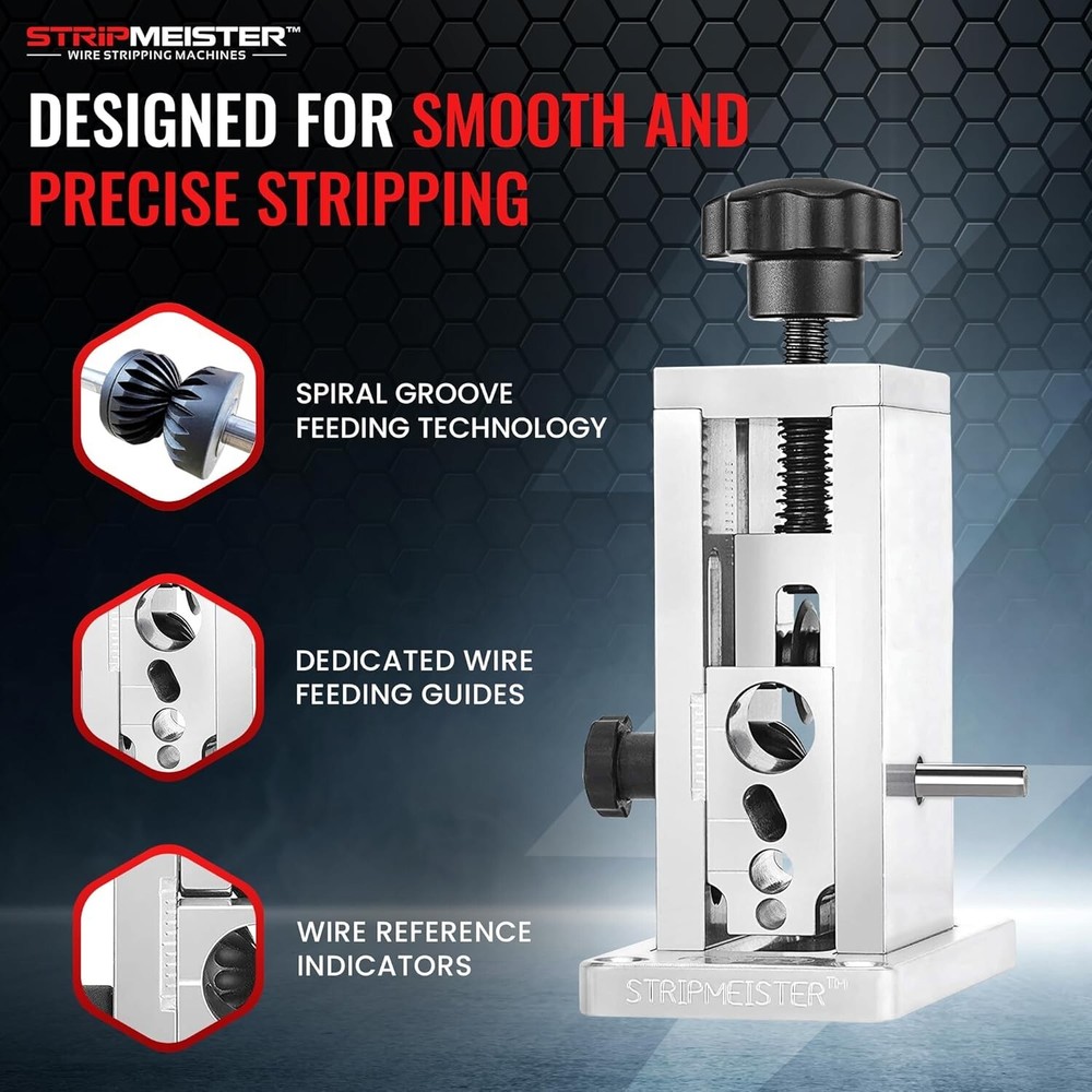Versatile Automatic Wire Stripper with Integrated Cable Guides for Efficient Use