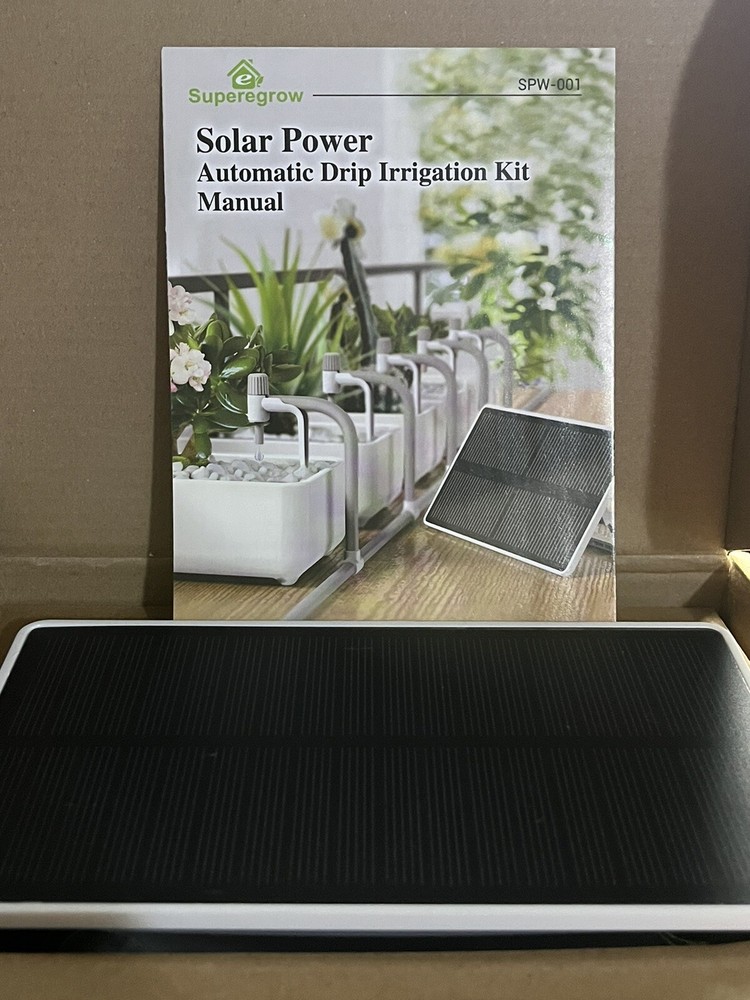 SUPEREGROW Solar Automatic Drip Irrigation Kit System,  Solar Powered Auto