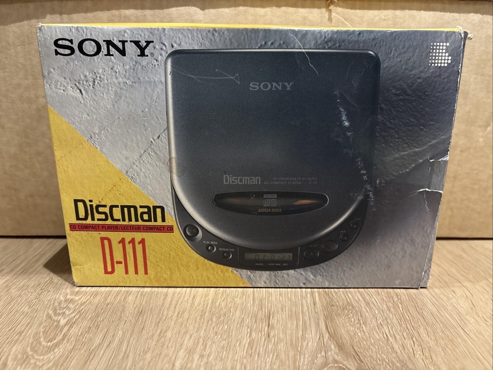 Sony Discman D-111 Discman CD Compact Disc Player 1992 CIB & Tested