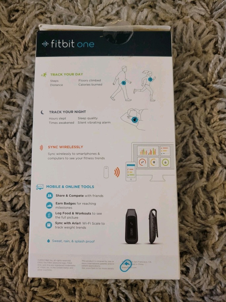 Fitbit One Wireless Activity + Sleep Tracker Black New Open Box