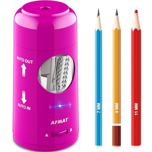 Electric Pencil Sharpener, Rechargeable Fully Automatic Pencil Purple