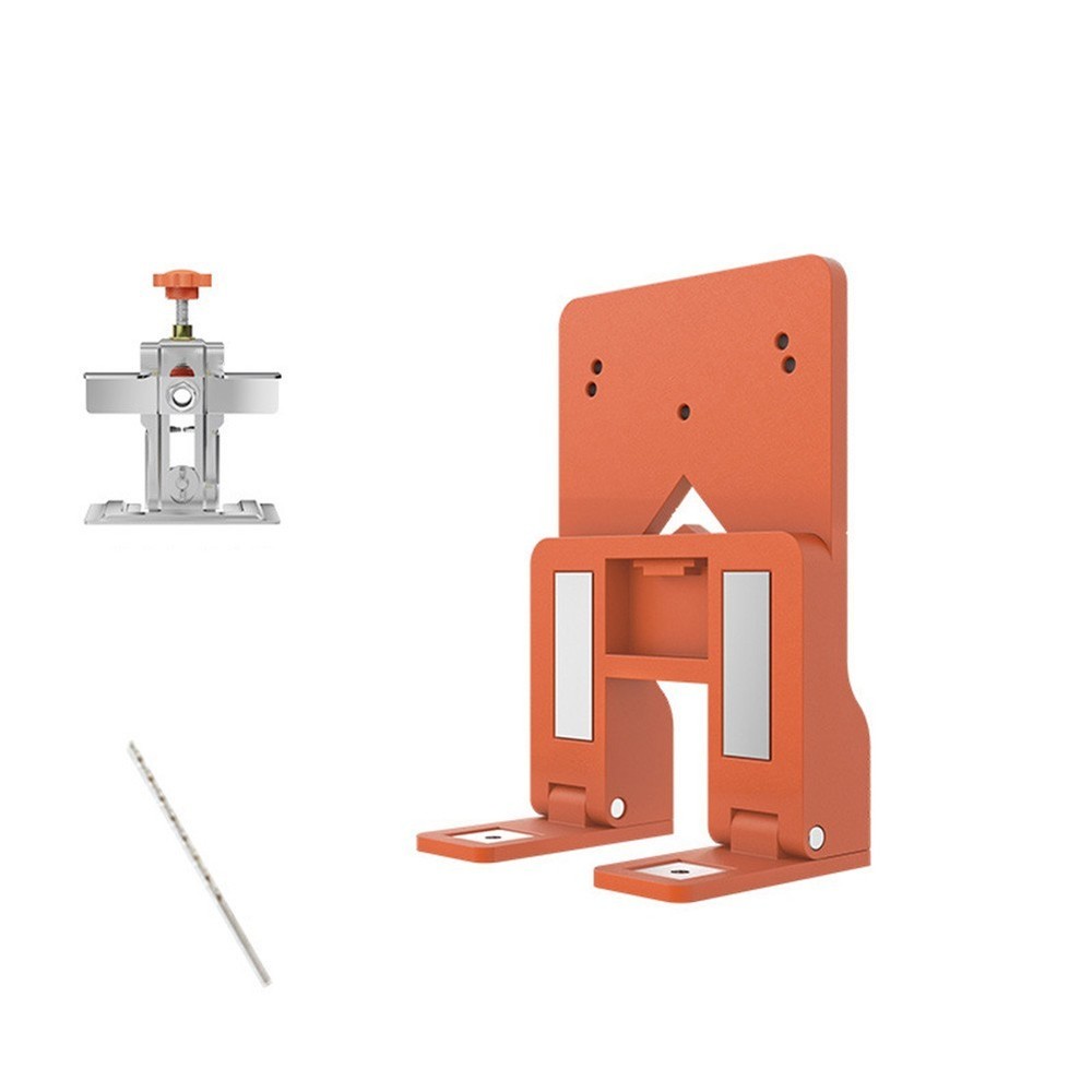 Plastic Door Hinge Jig Orange with Built-in Gap Reference for Cabinets