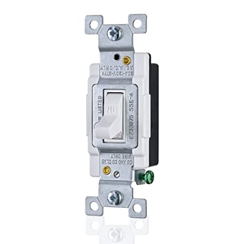 White Toggle Light Switch (1-Pack) | Single-Pole Wall Light Switch 20A 1-Pack