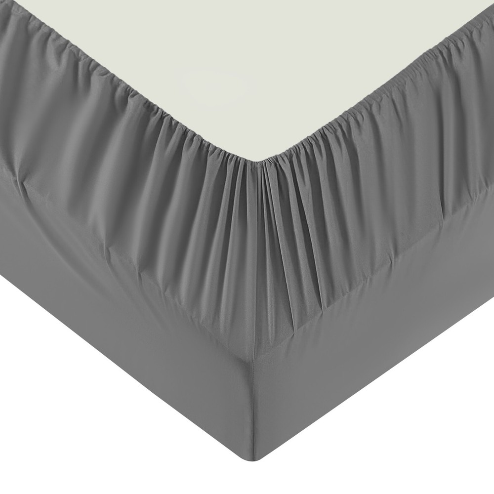 Premium Fitted Sheet Solid Deep Pocket Soft Microfiber Breathable Bottom Sheets