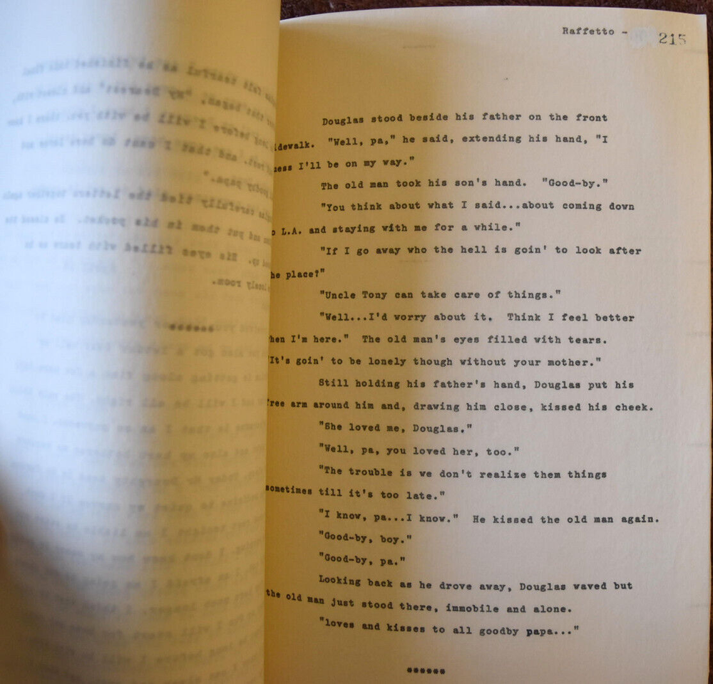 Michael Raffetto " Gold-Flecked Quartz " Original Script