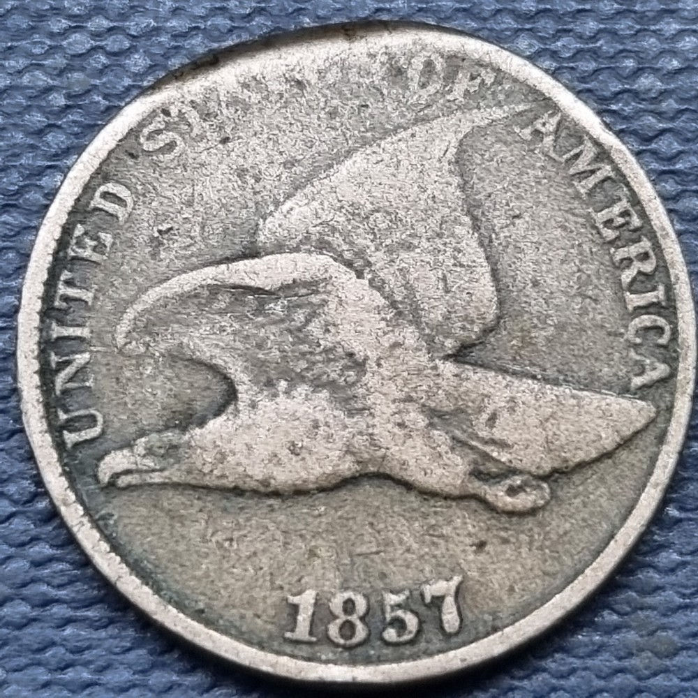 1857 Flying Eagle Cent 1c Circulated #76911
