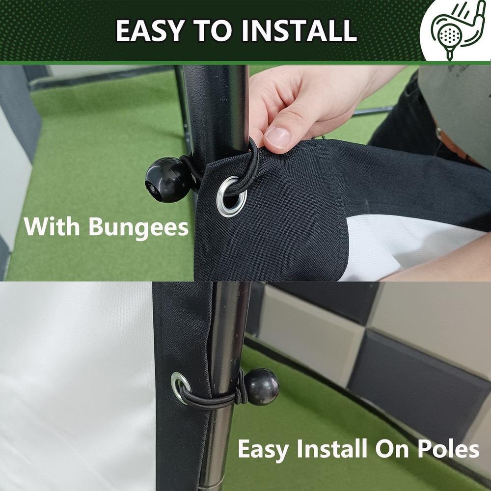 Golf Simulator Impact Screen [9'10" x 11'5.8''] Indoor Golf Screen Double Layers