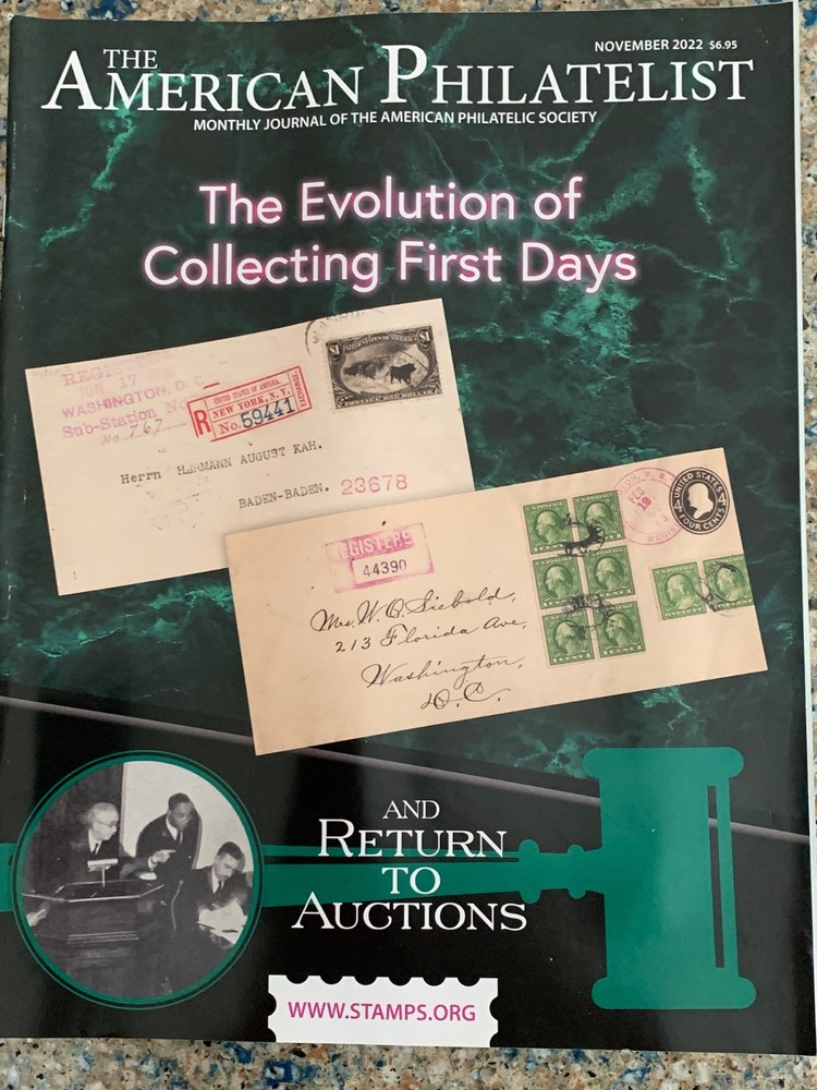 American Philatelist Magazine  2022,  November