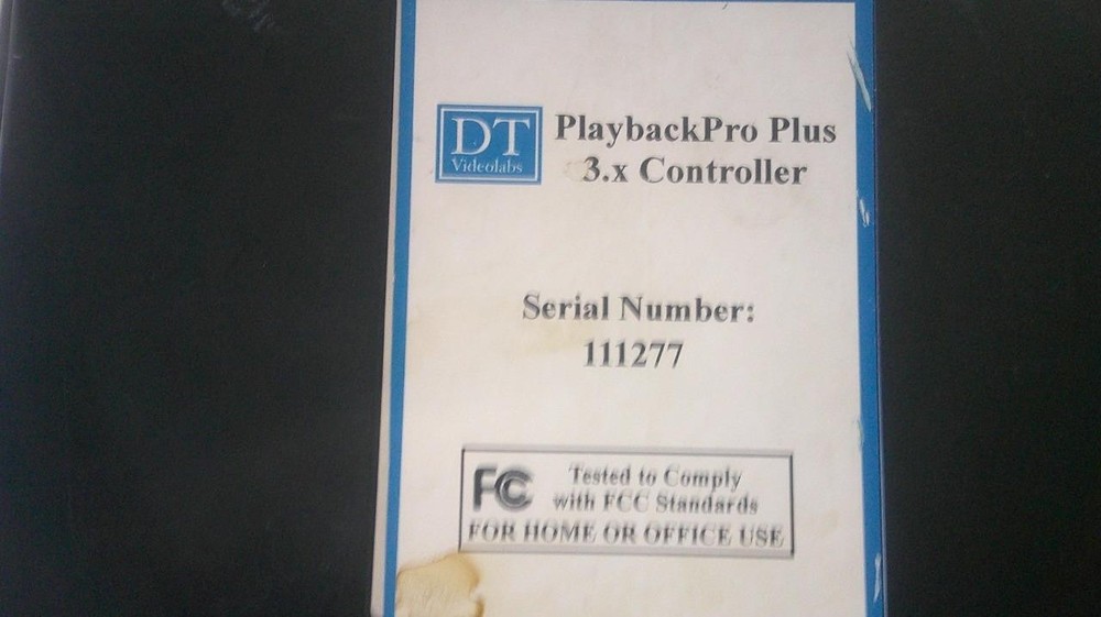 DT Videolabs Playback Pro Plus 3.x USB Controller For MAC