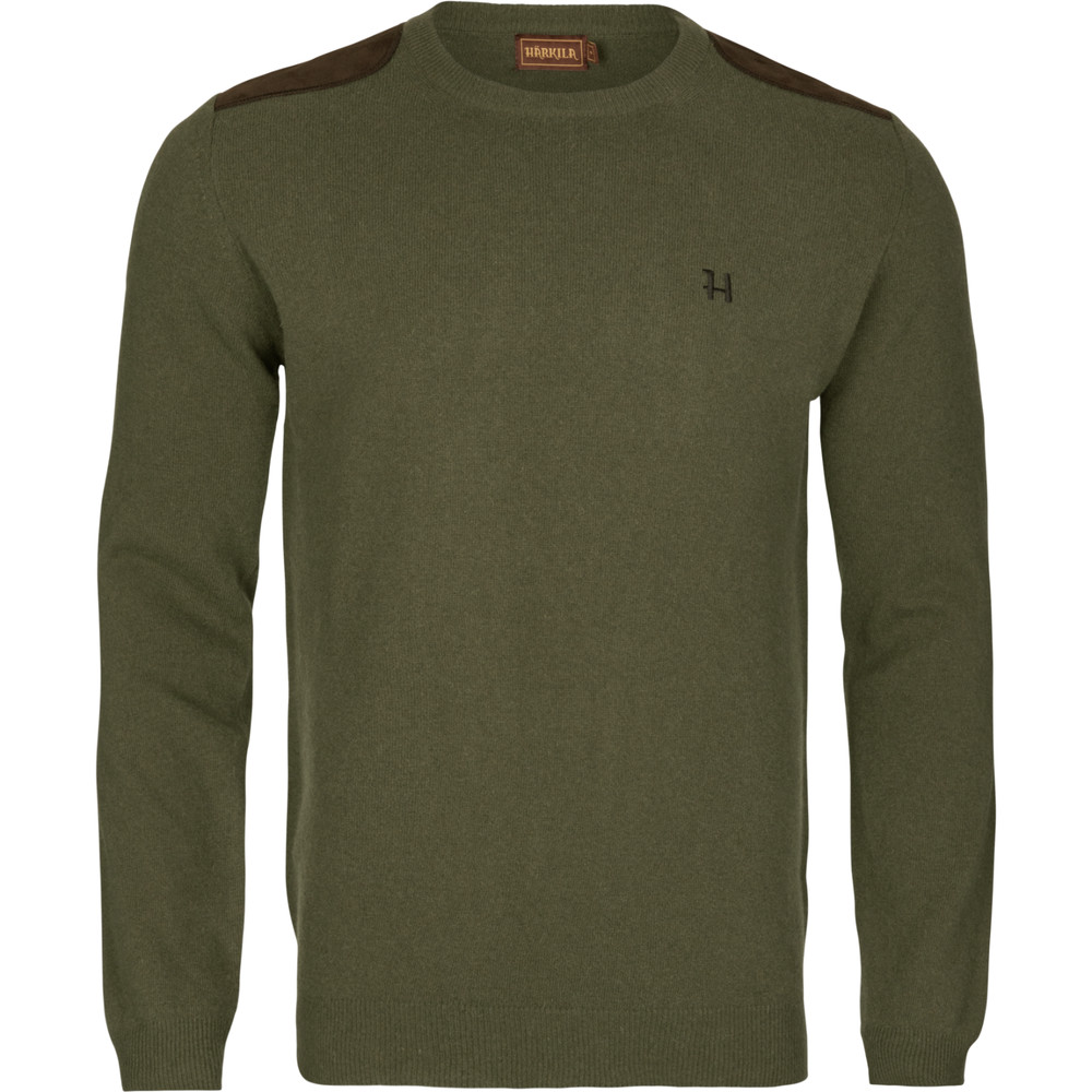 New !! Härkila Pullover ARRAN - Dark Olive - Lambswool
