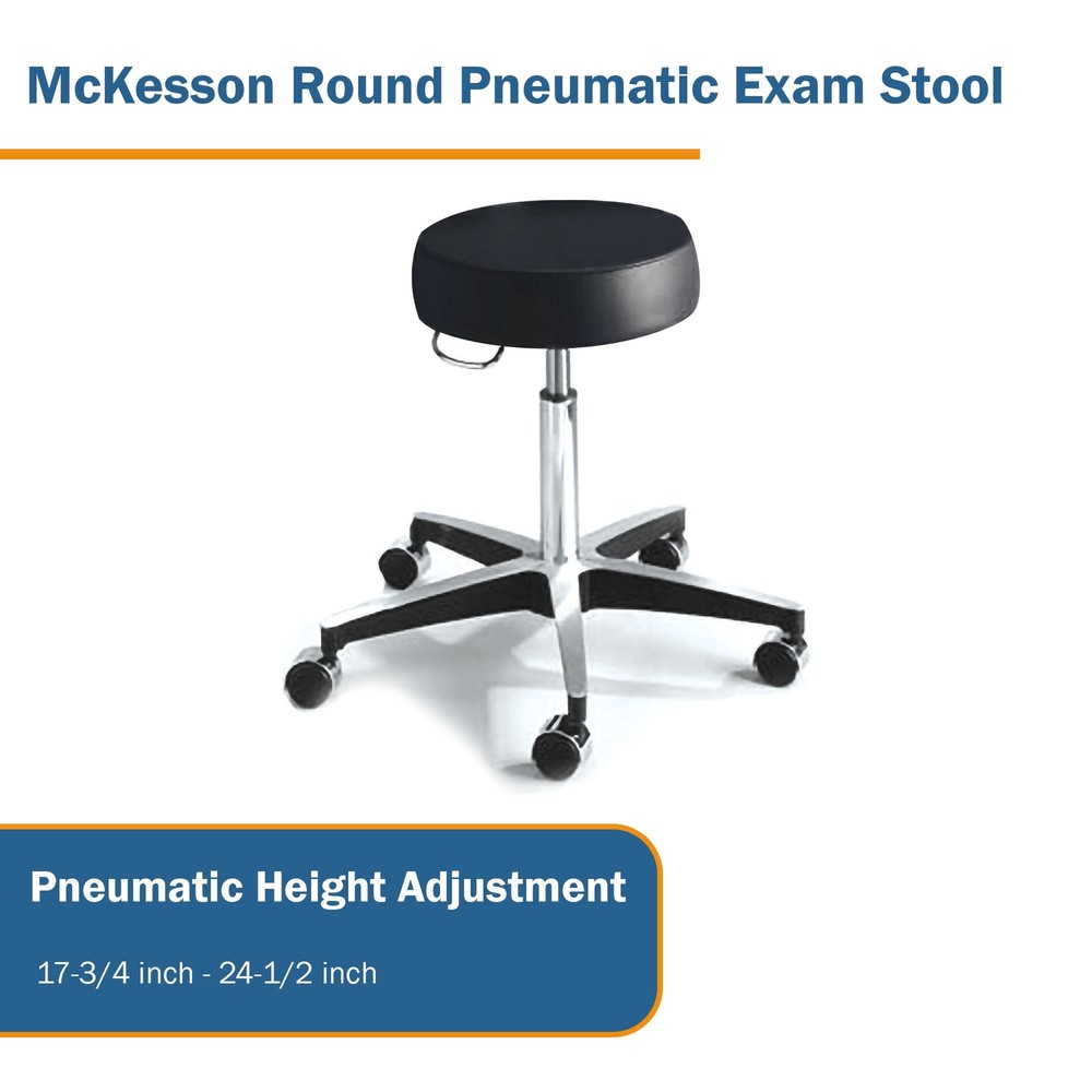 McKesson Exam Stool Backless 17.75 to 24.5" Height Range 1 Ct
