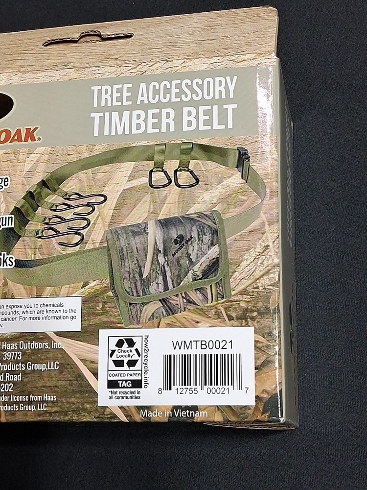 Mossy Oak Tree Accessory Timber Belt No Damage To Trees Rugged Polyester
