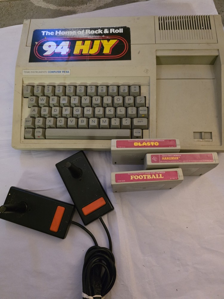 Texas Instruments 99/4a Home Computer UNTESTED With 3 Games & Paddles , "Read"