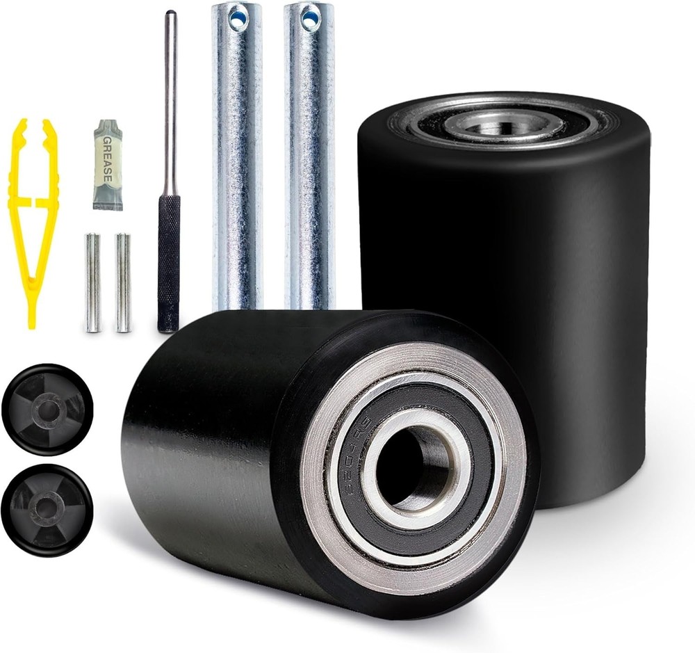 Heavy-Duty Pallet Jack Replacement Wheels Set