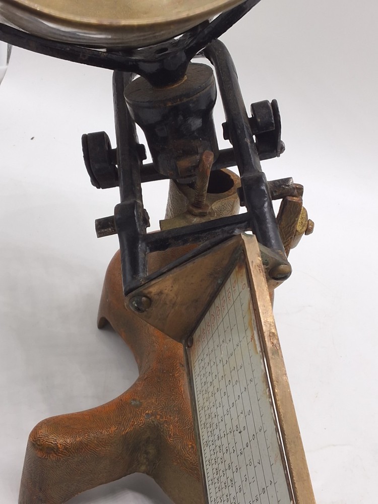 VINTAGE ANTIQUE Pelouze Superb Brass Candy Store Computing Scale