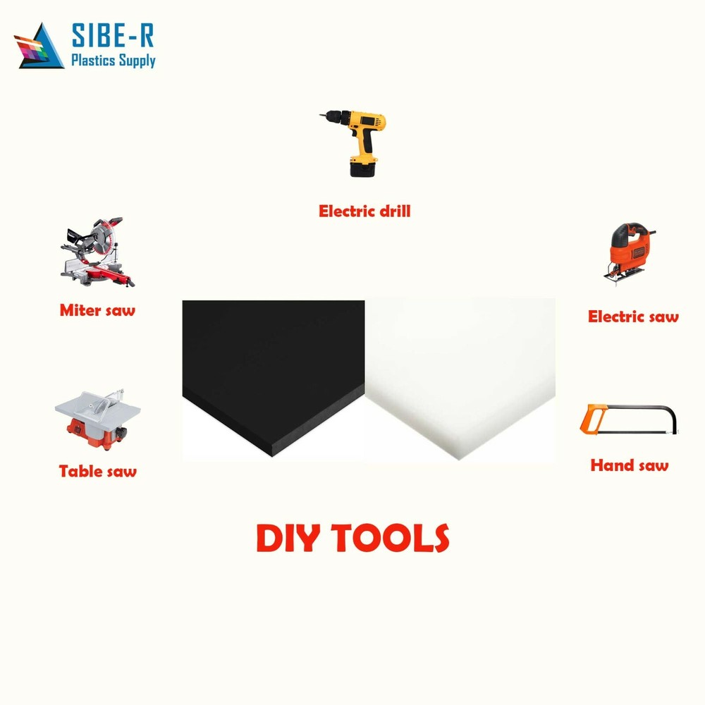 NATURAL POLYPROPYLENE PLASTIC SHEET .250" 1/4" **YOU PICK SIZE **