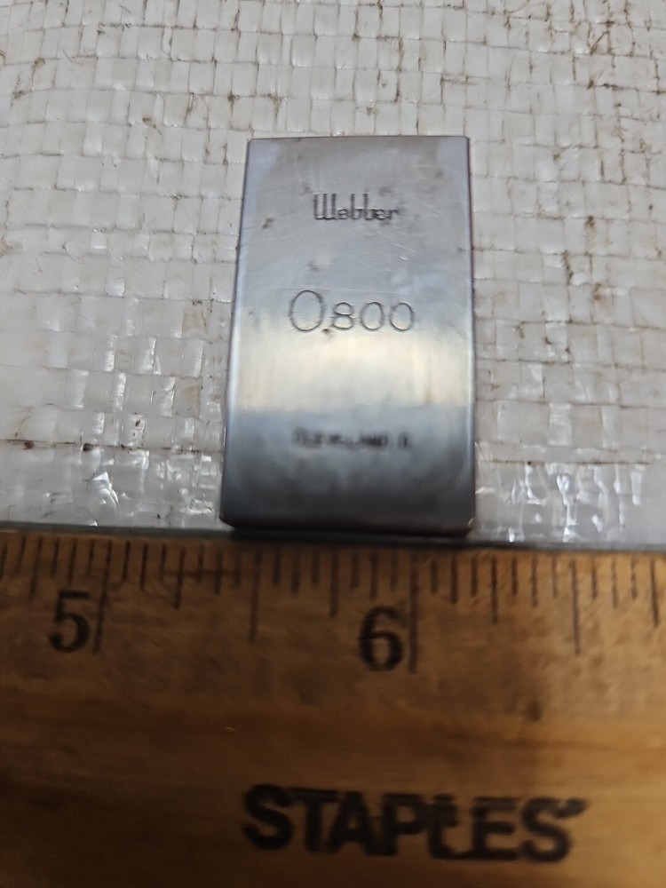WEBBER .800" RECTANGULAR GAGE BLOCK