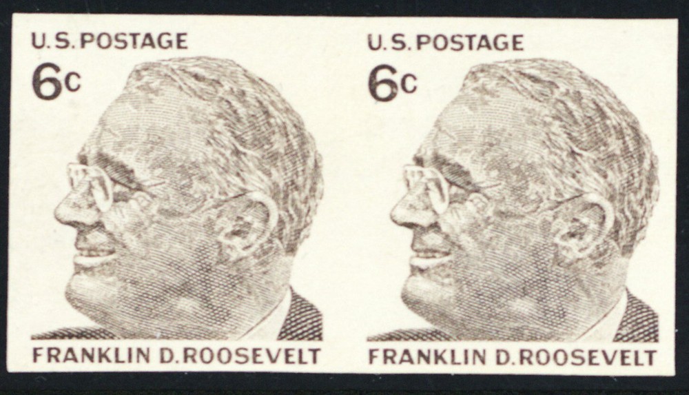 1305a, Mint VF NH 6¢ - Imperforate Coil Pair Error * Stuart Katz