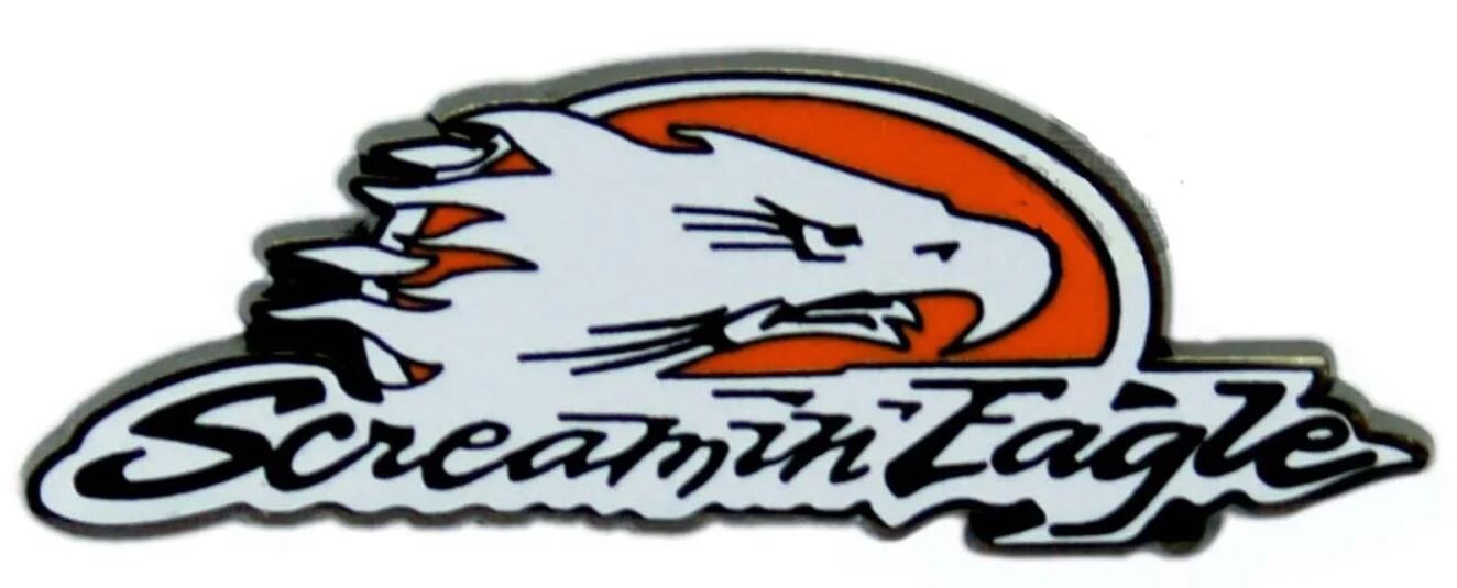 screamin eagle die cast race biker pin 1 3/4 inches new