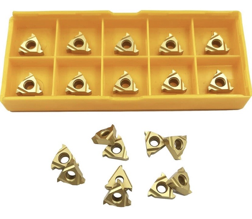 20PCS Lathe Threading Inserts Carbide Turning Inserts 11IR A60 CNC Blade