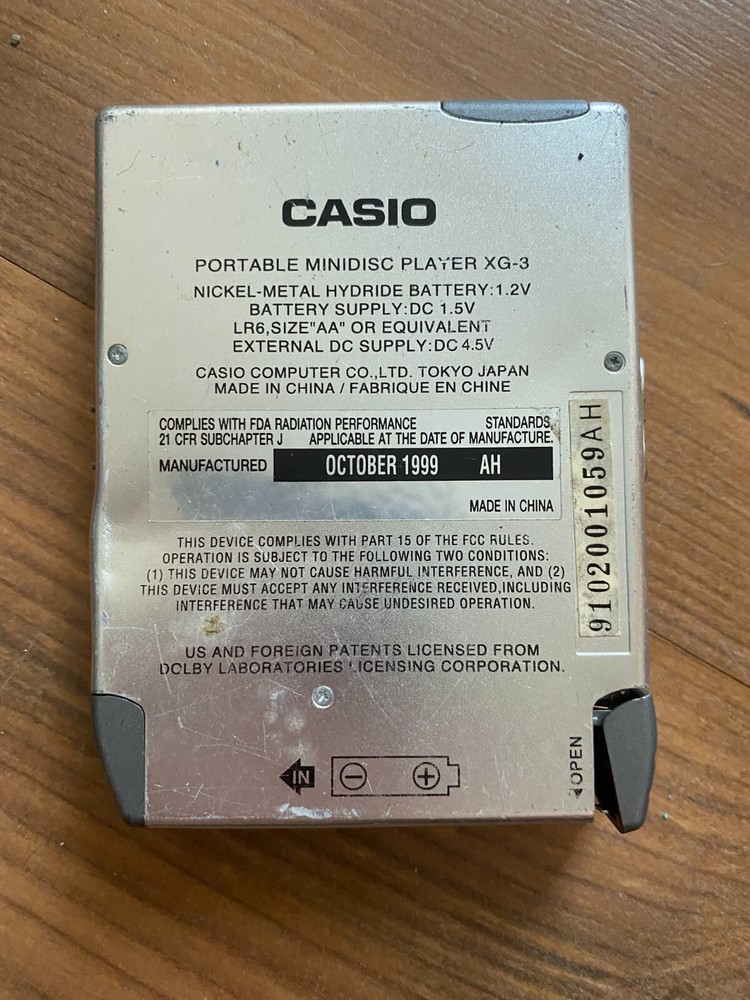 CASIO Portable Minidisc Player XG-3