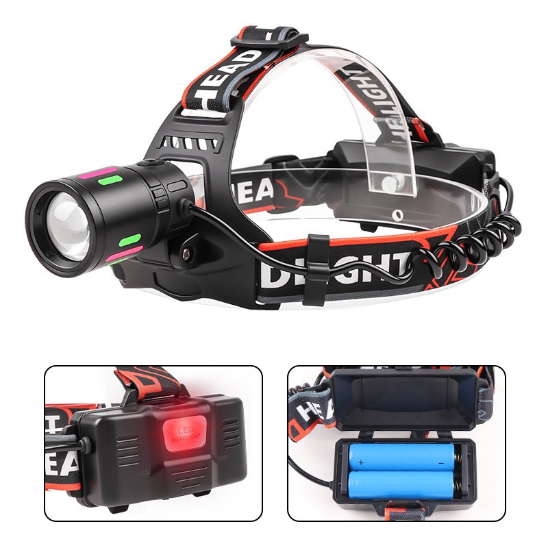 Brightest Powerful 30W LED Headlamp USB-type C Rechargeable Headlight Flashlight