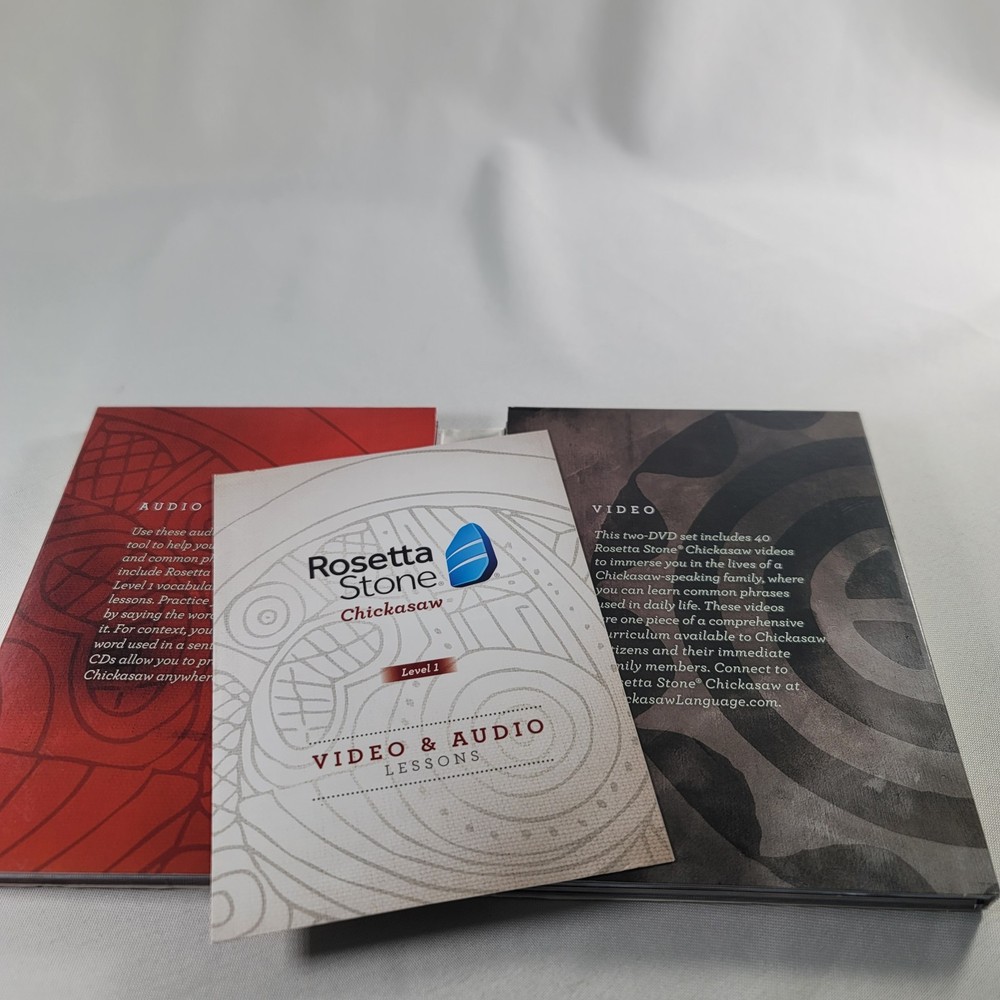 Rosetta Stone Chickasaw Level 1 CD/DVD, 4-Disc Audio/Video Language Learner