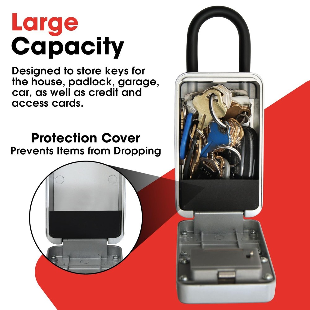 Key Lock Box, Secure lock box for keys with code for Indoor and Outdoor Use, ...