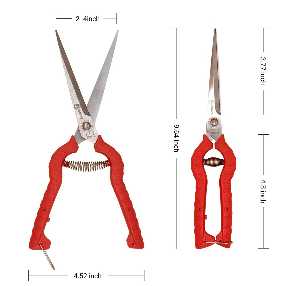 2 PACK Multifunctional Thin Fruit Scissors, P-905 Garden Pruner Shears Cutter...