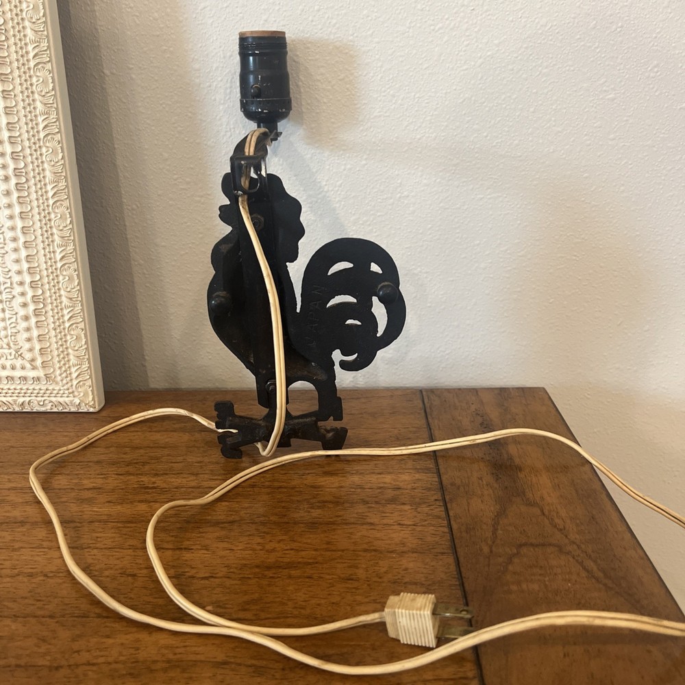 Iron Rooster Wall Sconce