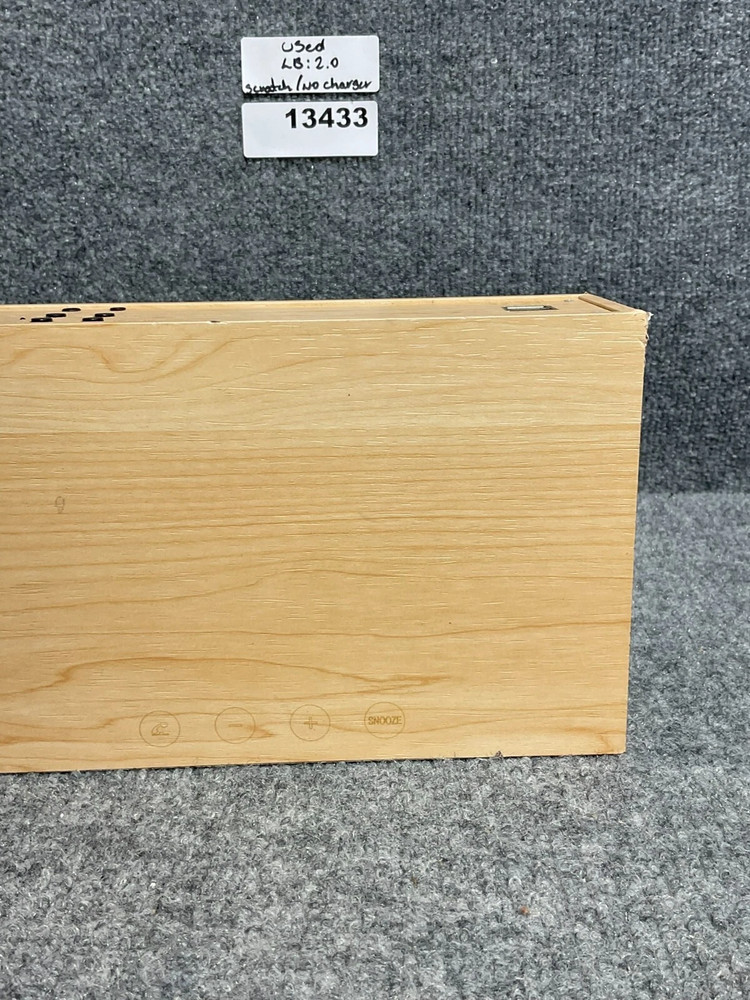 Brown Wooden Bluetooth LED Alarm Clock Speaker Multi-Function Features