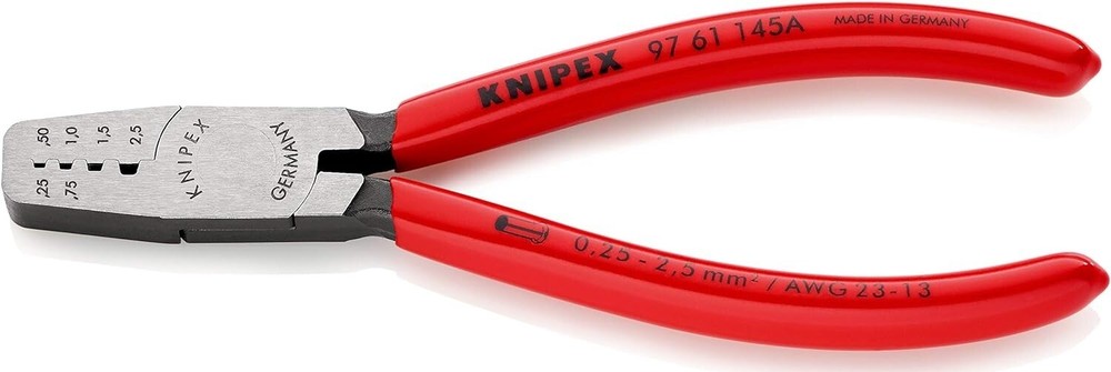 KNIPEX CRIMPING PLIERS FOR END SLEEVES 9761-145A