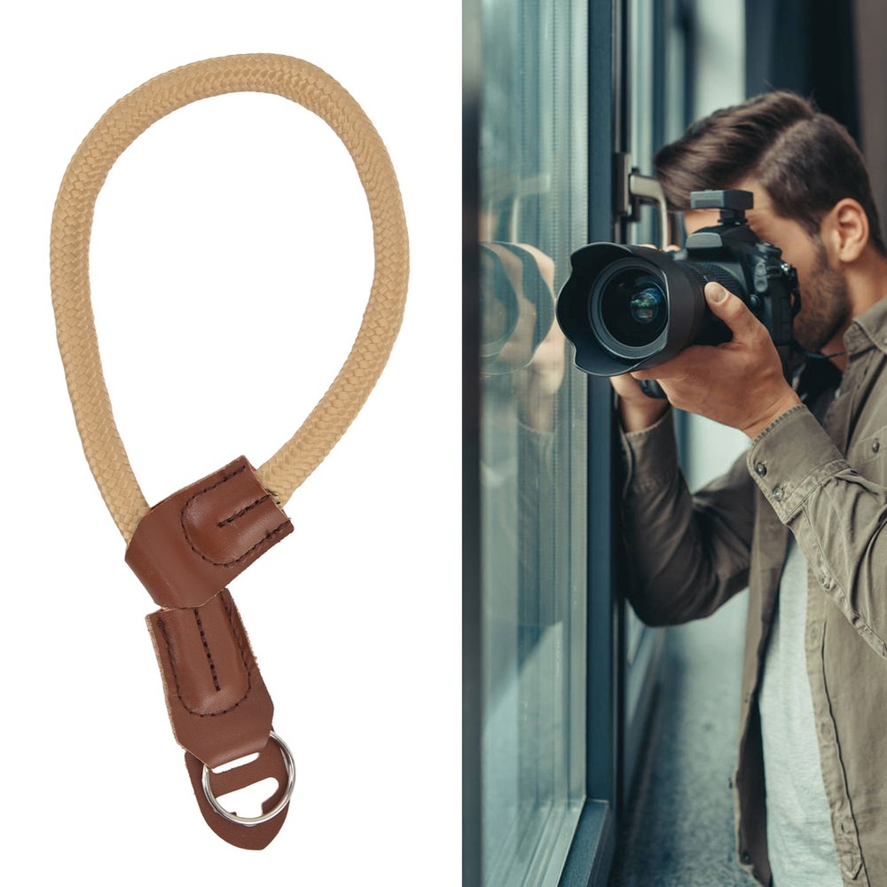 Khaki Adjustable Camera Hand Wrist Strap For Digital SLR Camera Quick