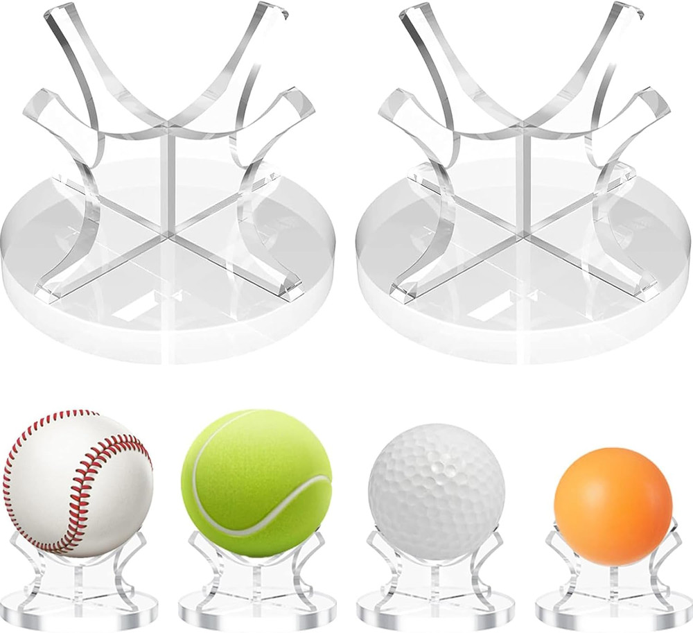 2Pcs Acrylic Baseball Holder Display Case Display for Balls Suitable for Basebal
