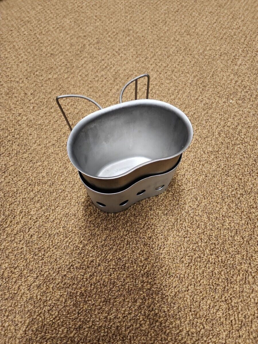 USGI CANTEEN CUP STAINLESS and STOVE / STAND COMBO Made in USA EXCELLENT