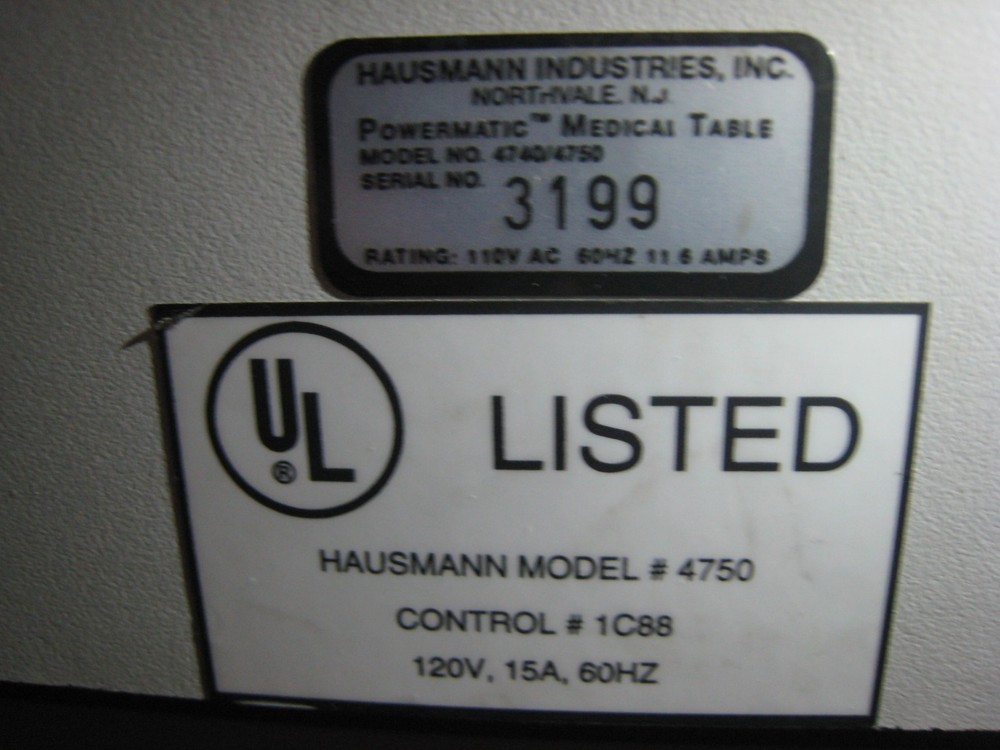 Hausmann Power 4750 Exam Table