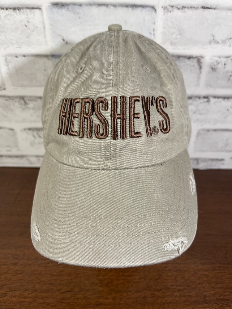 Hershey’s Chocolate Lover Distressed Tan Adjustable Baseball Cap