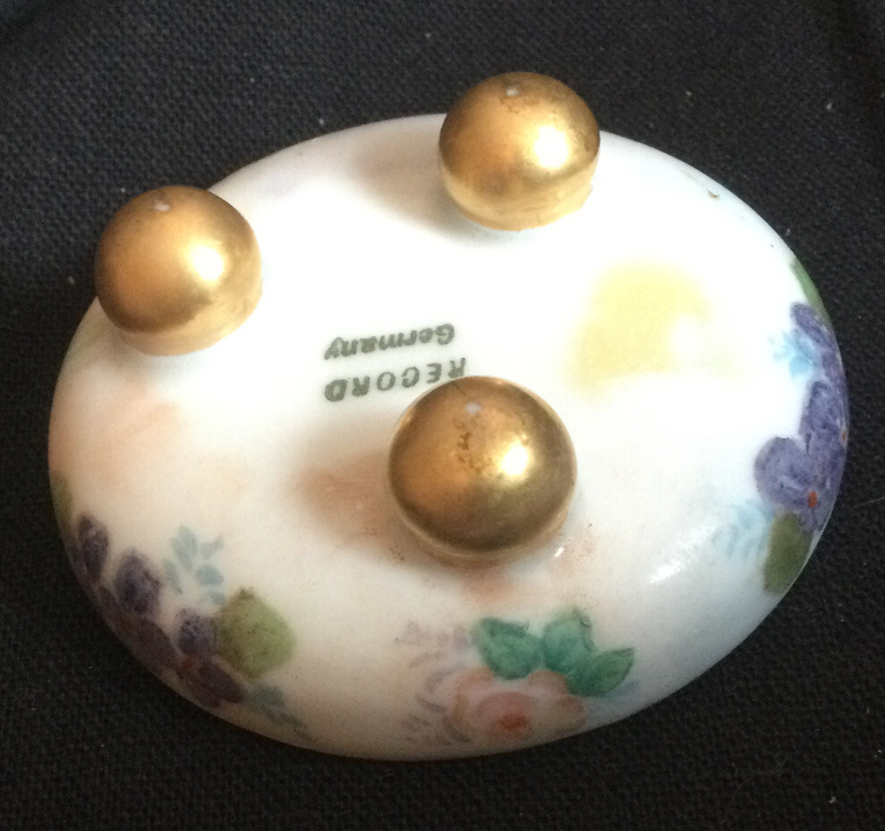 Record Germany Round Footed Open Salt Cellar - 2" diameter