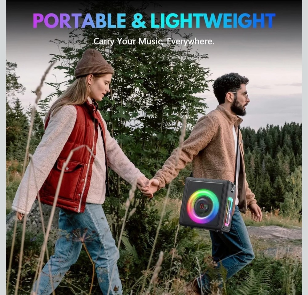 PPMIC Karaoke Machine, Portable Bluetooth 5.3 Speaker with 2 Wireless...