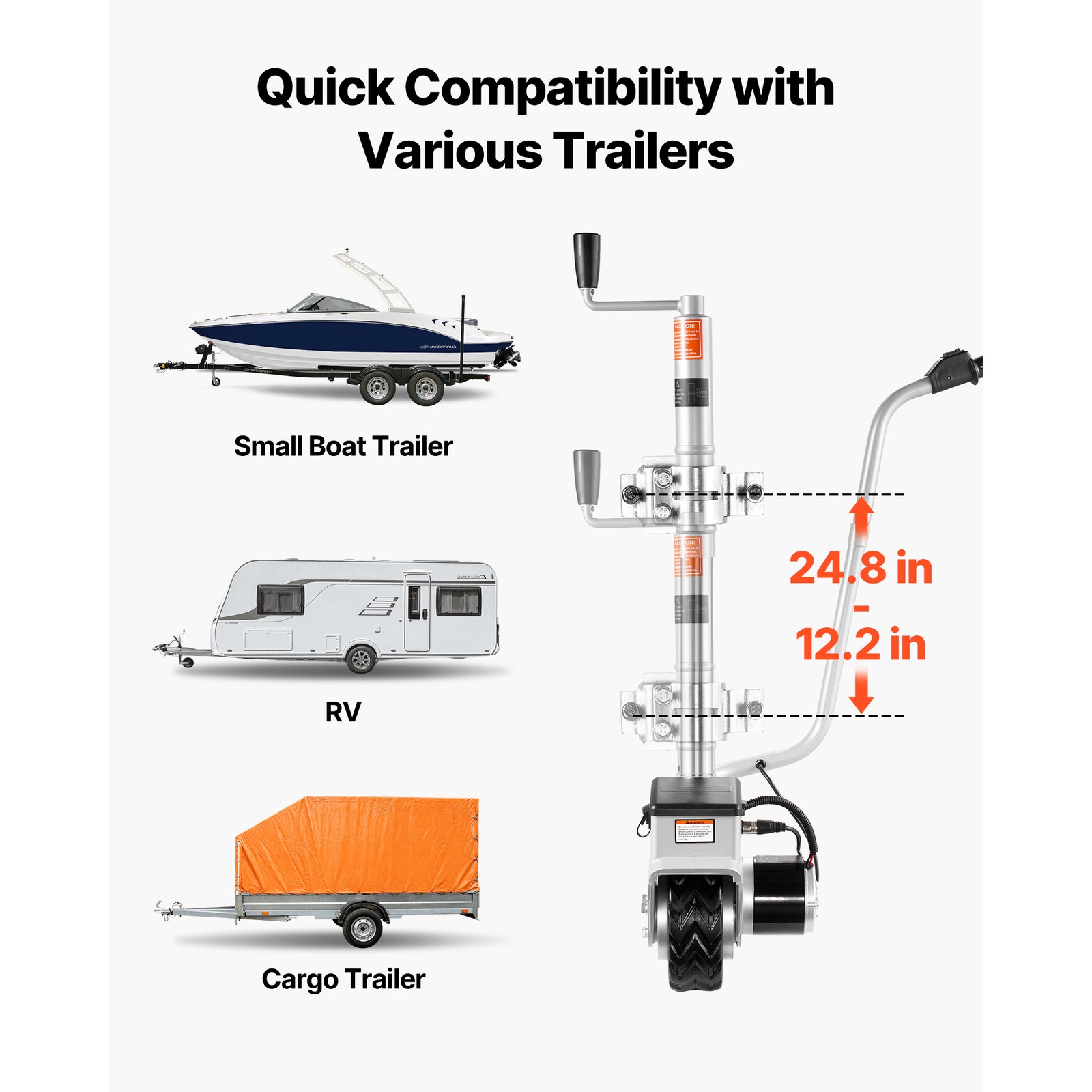 Uimoso Electric Trailer Dolly 5500 lbs Capacity with Adjustable Motorized Wheel
