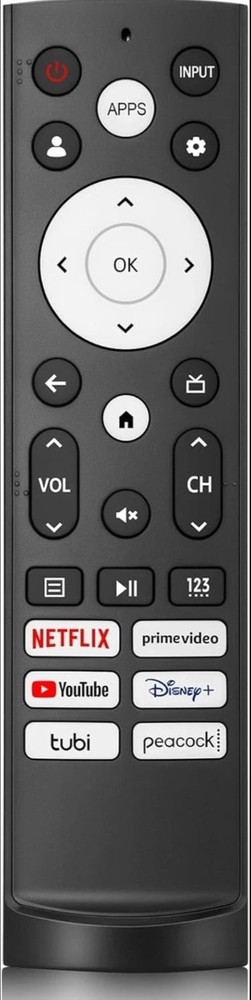 Replacement Remote Control for Hisense Smart TV Remote, black