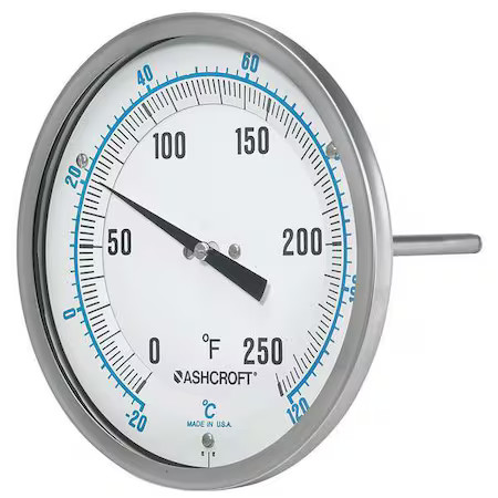 Ashcroft 50Ei60e Dial Thermometer, Bi-Metallic, Every-Angle