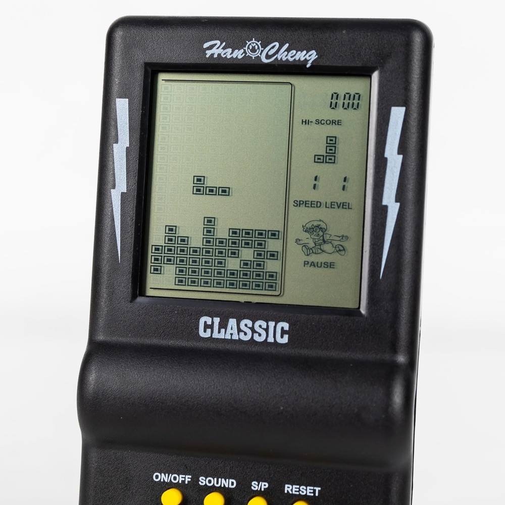 Handheld Brick Game Console,3.5-inch Large Screen Black Handheld Building Blo...