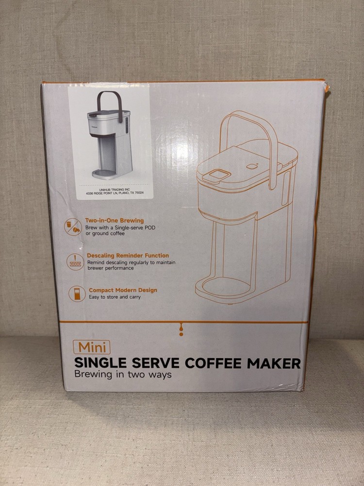Tastyle Mini Single Serve Coffee Maker, Compact 1-Cup Brewer - Black
