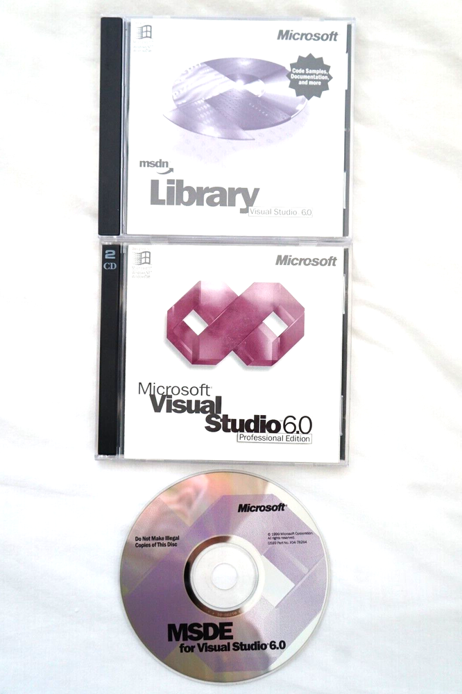 Microsoft Visual Studio Professional 6.0 UPGRADE or FULL VERSION WIN 95 thru 11