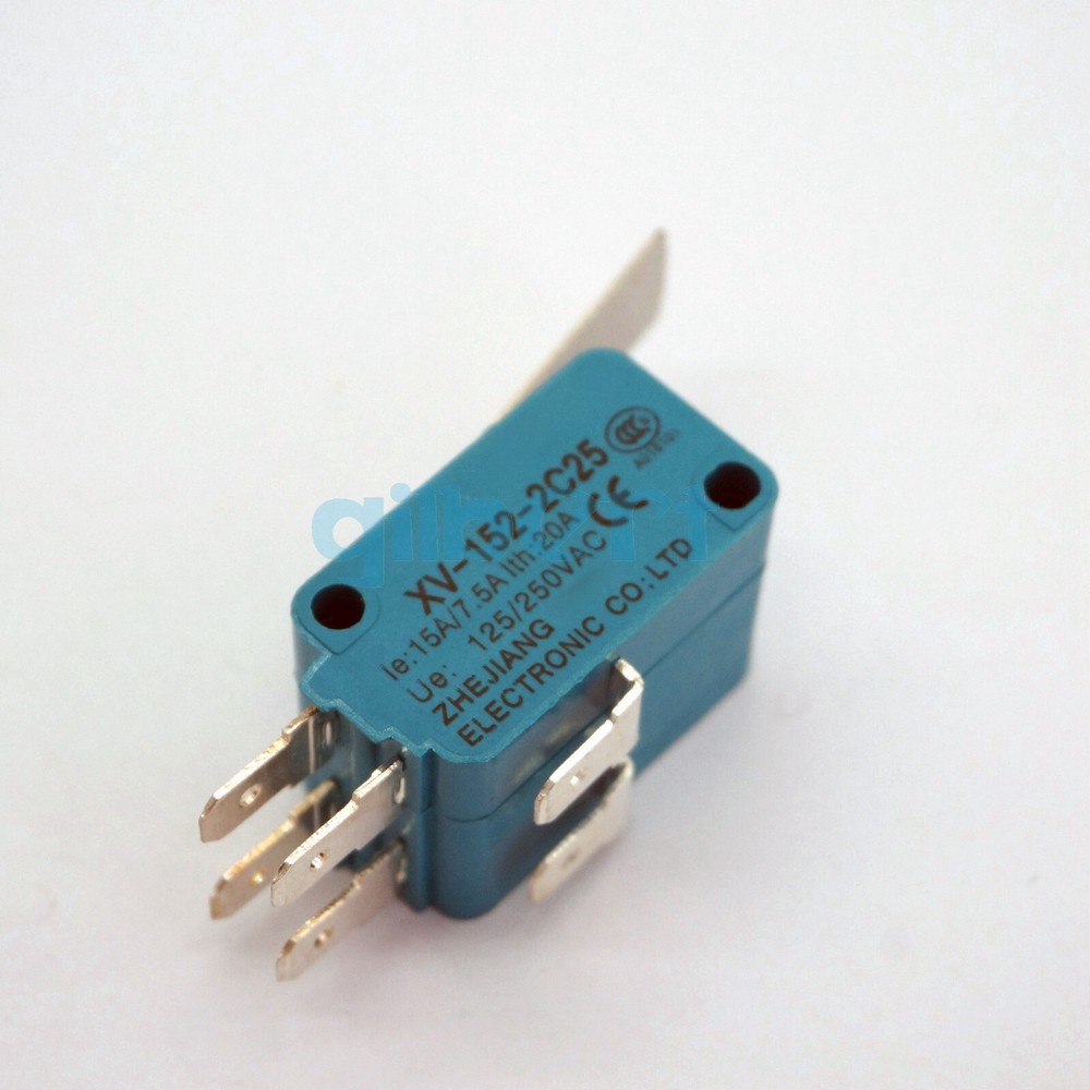 (5)XV-152-2C25 SPDT NO+NC Basic Micro Switch Straight Lever Type Bolt Terminal