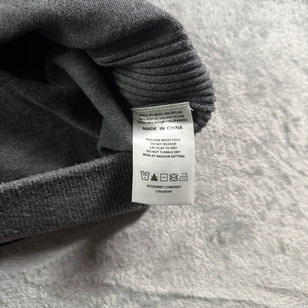 FootJoy Golf Pullover Half Zip Lightweight Sweater Athletic Blend Gray Black M