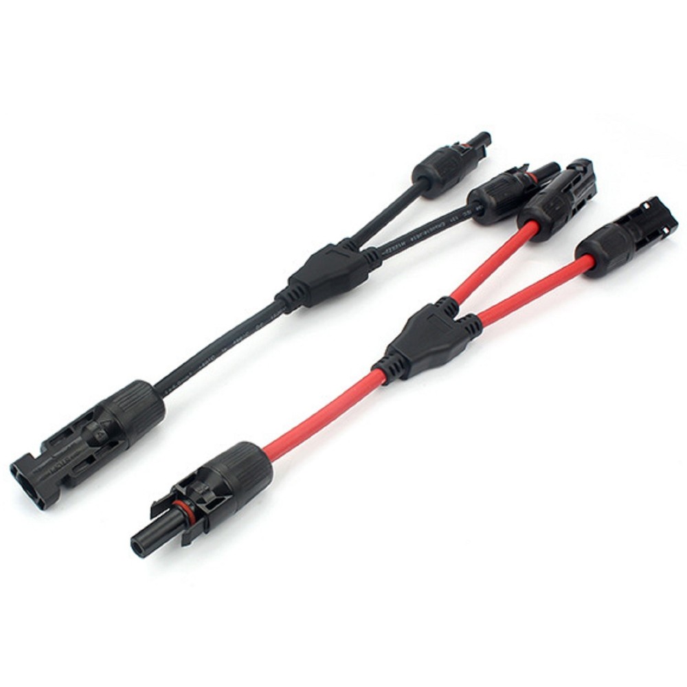 1 Pair Y Branch Parallel Connection 20A 1000V Electrical Solar Connector Cable