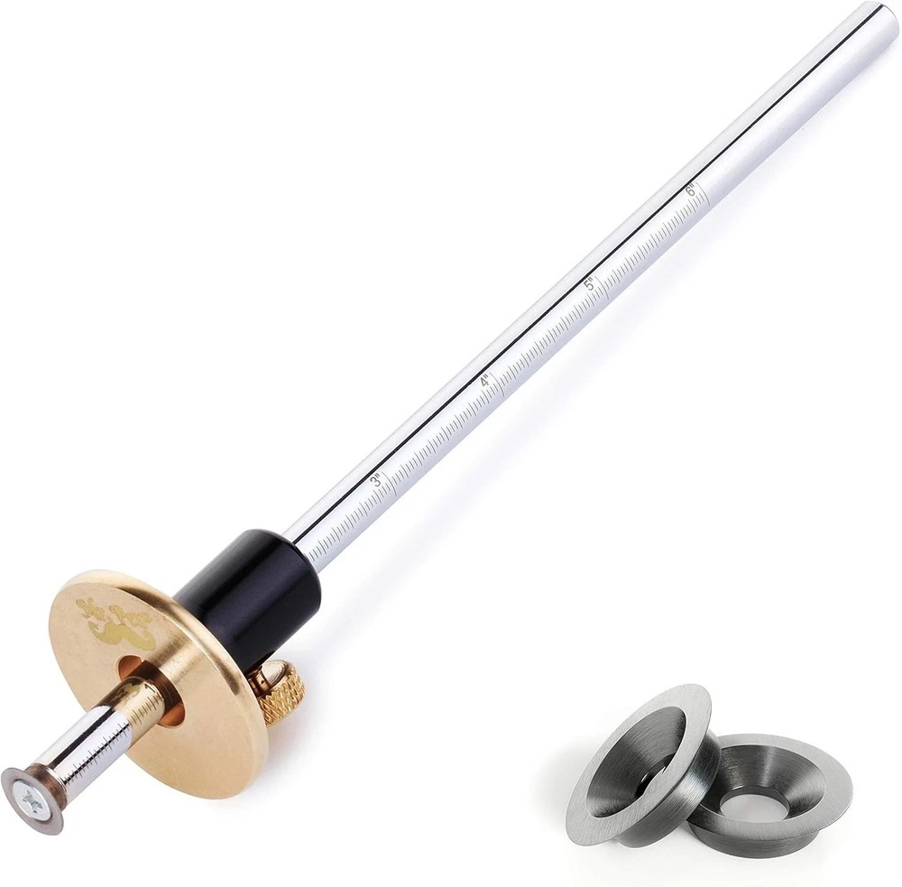Wheel Marking Gauge, 2 Extra Blades, Laser Engraved Graduations, Solid Brass Fac