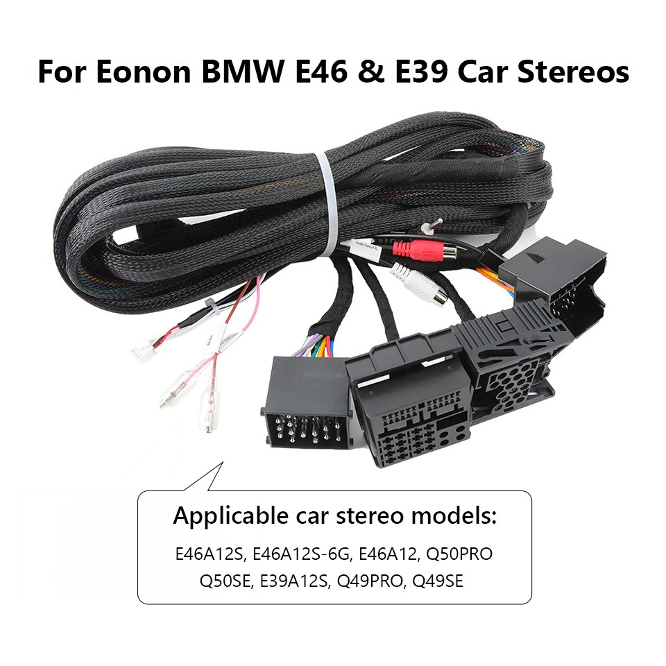 A0590 5.5M BMW E46 Extended Wiring Harness 17Pin 40Pin for Eonon E46A13 Headunit